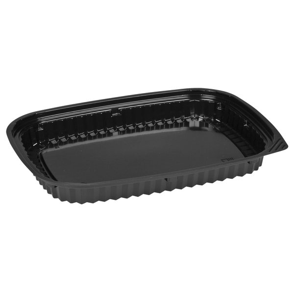 Abena Containers, To-Go, Sushi Tray, Plastic, Black, 10.2" L x 7.5" W x 2" D 5966